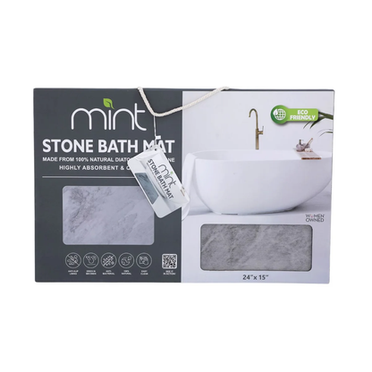4 Colors! - 24'' x 15'' Diatomaceous Quick-Drying Stone Bath Mat
