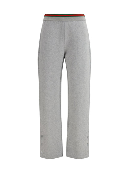 Trousers Cotton Jersey Grey Melange
