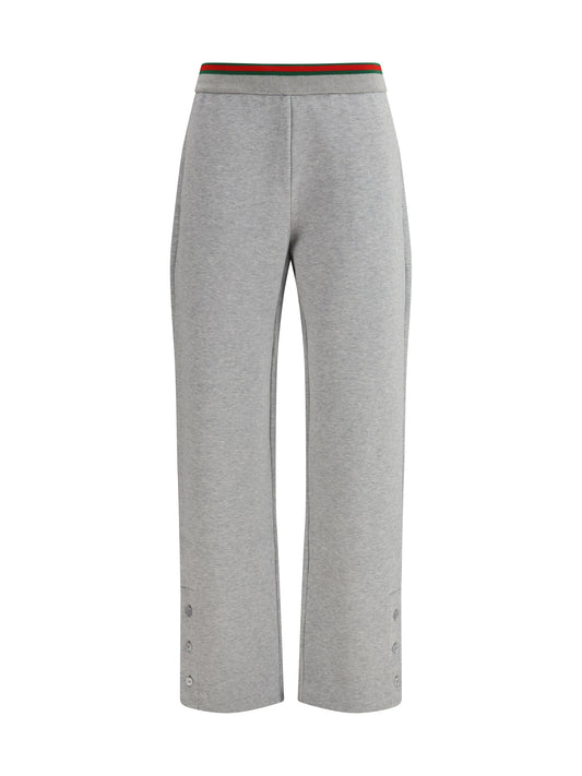 Trousers Cotton Jersey Grey Melange