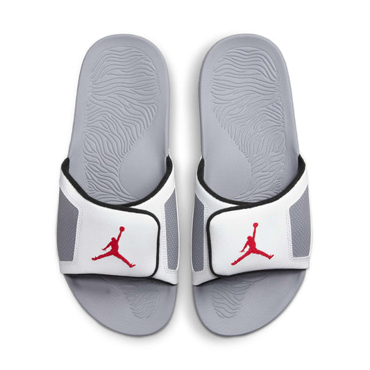 Air Jordan Men's Hydro Iii 'Summit White Cement Grey Black Fire Red' Sneakers