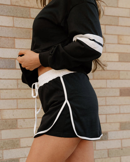 Varsity Skirt Set - Black