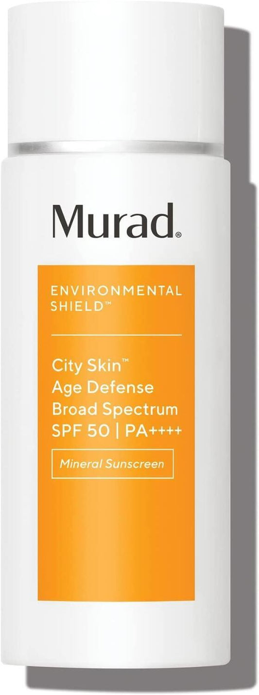 Murad City Skin Defense Age Broad Spectrum SPF50 Sunscreen for Sensitive Skin - Anti-Aging, 1.69 fl oz