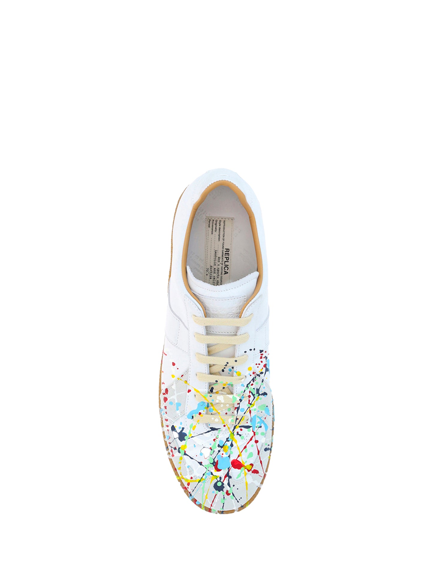 Leather Sneakers Off-White Painted Toe