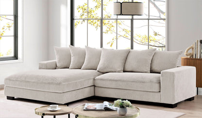 Luxe - Oversized 2 Piece Sectional Couches for Living Room, L Shaped Sofa With Chaise