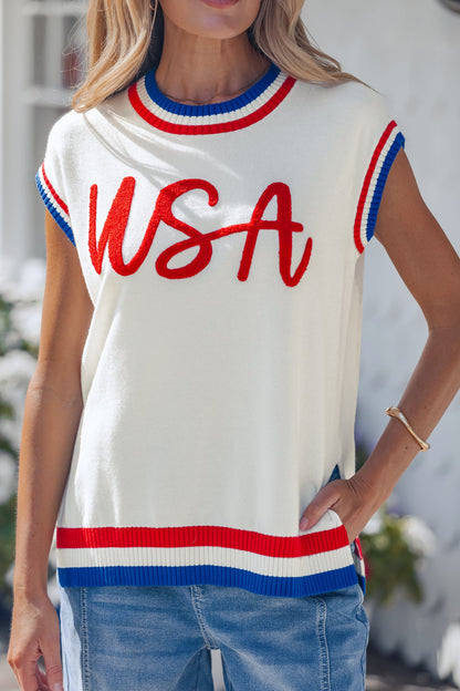 Peyton Trim Short Sleeve Sweater