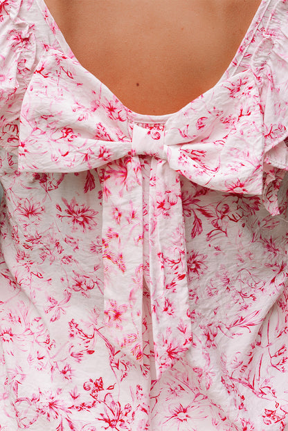 Threaded Pear Kelly Bow Back Square Blouse