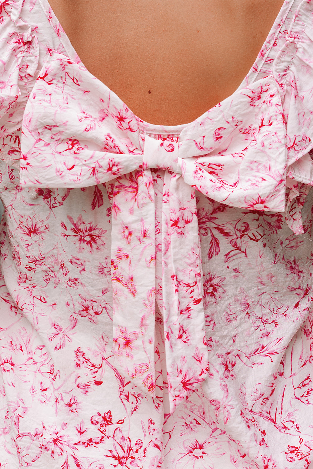 Threaded Pear Aya Bow Back Square Blouse