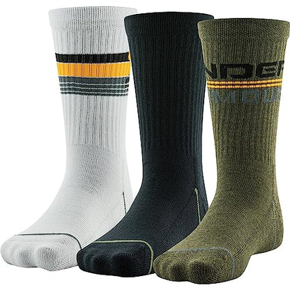 Under Armour Youth Phenom Crew Socks - Marine Od Green Assorted