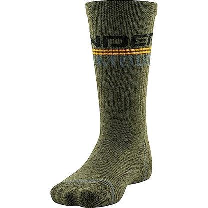Under Armour Youth Phenom Crew Socks - Marine Od Green Assorted