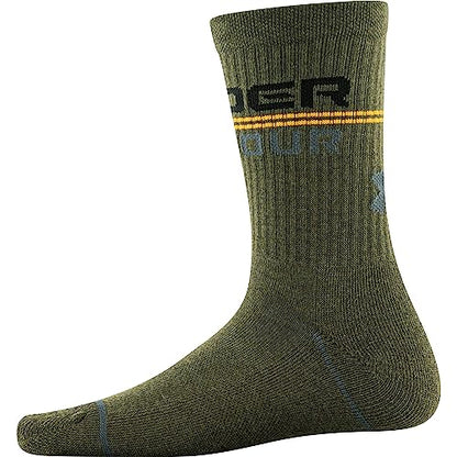 Under Armour Youth Phenom Crew Socks - Marine Od Green Assorted