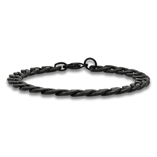 Black Ion Plated Cuban Link Bracelet