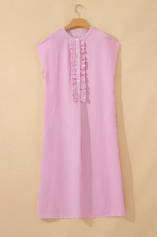 Threaded Pear Gabrielle Short Sleeve Long Dress