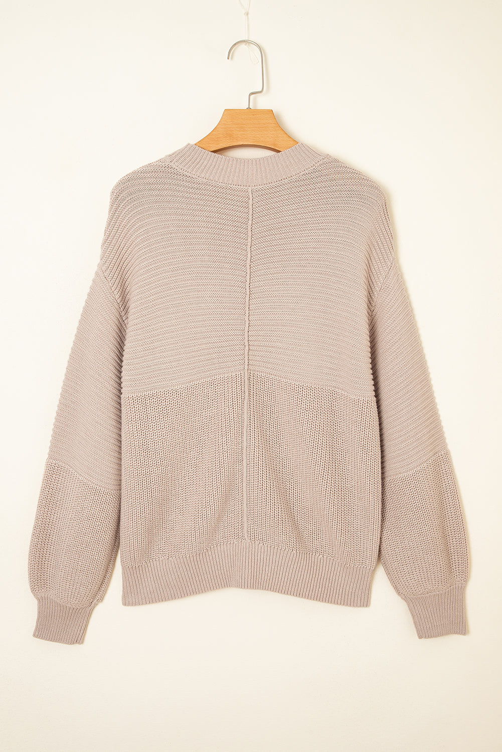 Threaded Pear Delaney Texture Knitted Puff Sleeve Sweater
