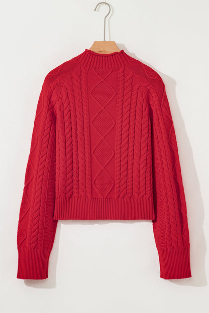 Threaded Pear Joanna Cable Knit Baggy Sweater