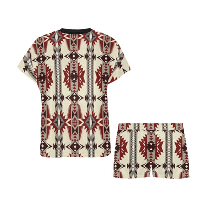 Southwestern Aztec Pajama Top Short Set