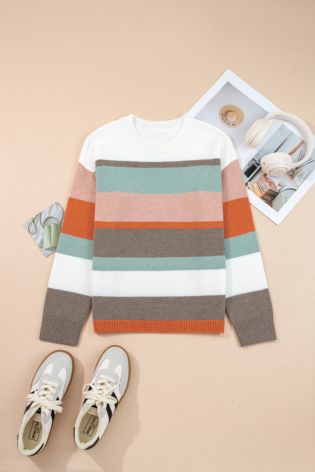 Threaded Pear Millie Knit Drop Shoulder Sweater