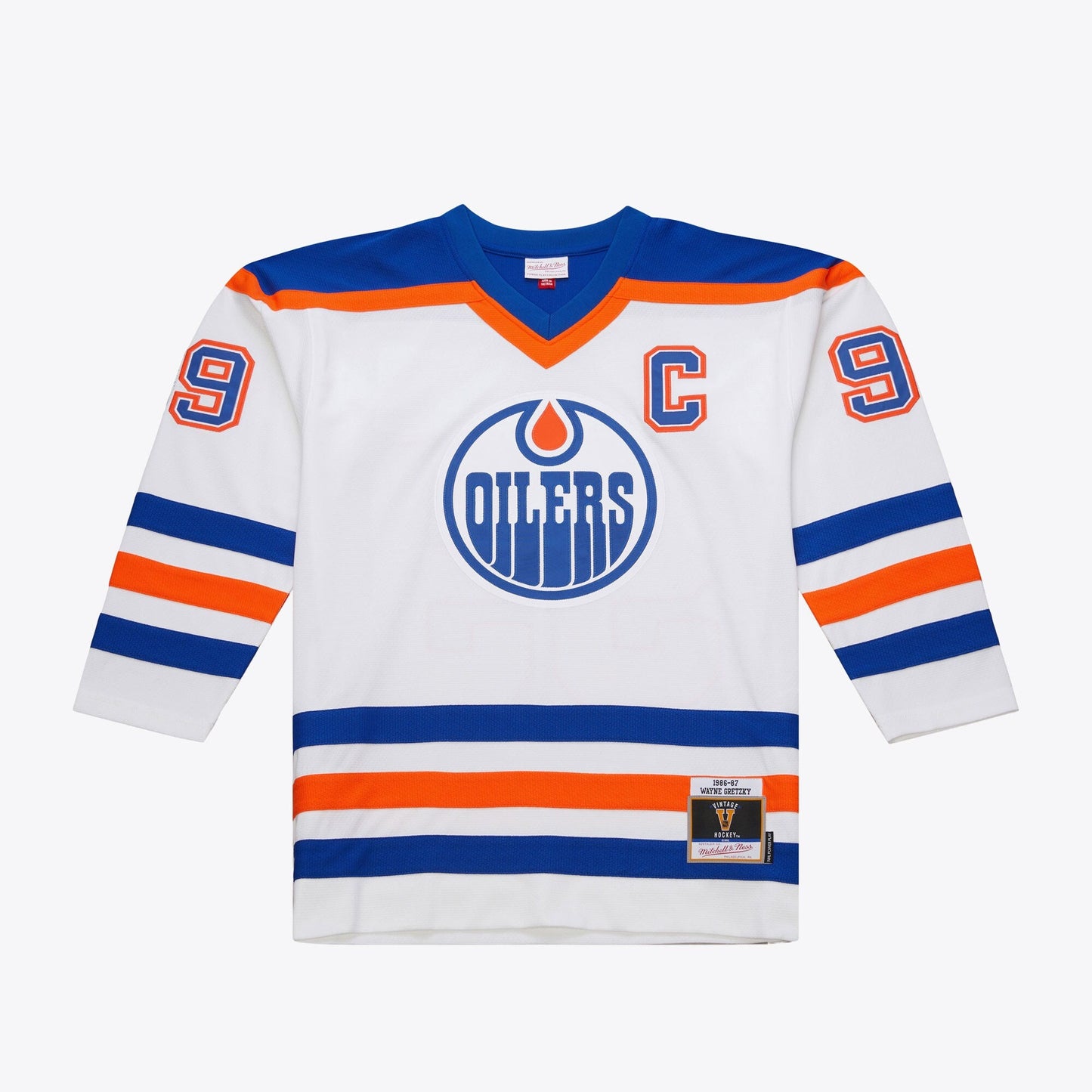 Mitchell & Ness Men's NHL White Jersey Oilers 1986 Wayne Gretzky