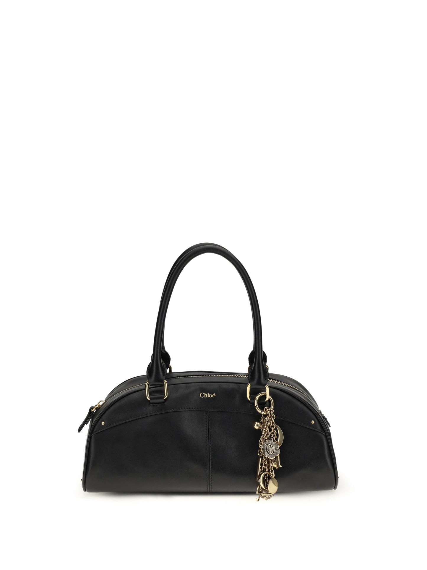 Bowling Handbag Calfskin Black