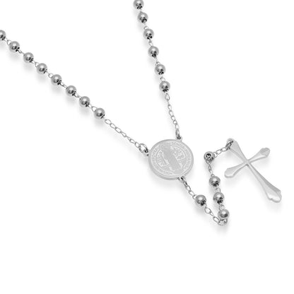 18K Gold Plated Stainless Steel Rosary Necklace