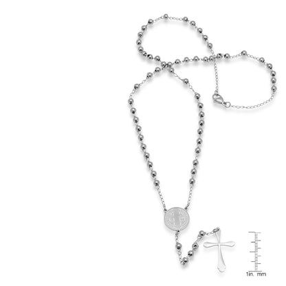 18K Gold Plated Stainless Steel Rosary Necklace
