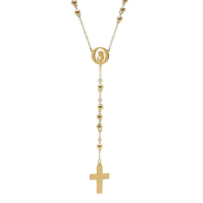 18k Gold Plated Serenity Prayer Rosary Necklace