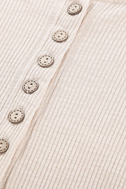 Threaded Pear Denver Lace Hem Sleeve Top