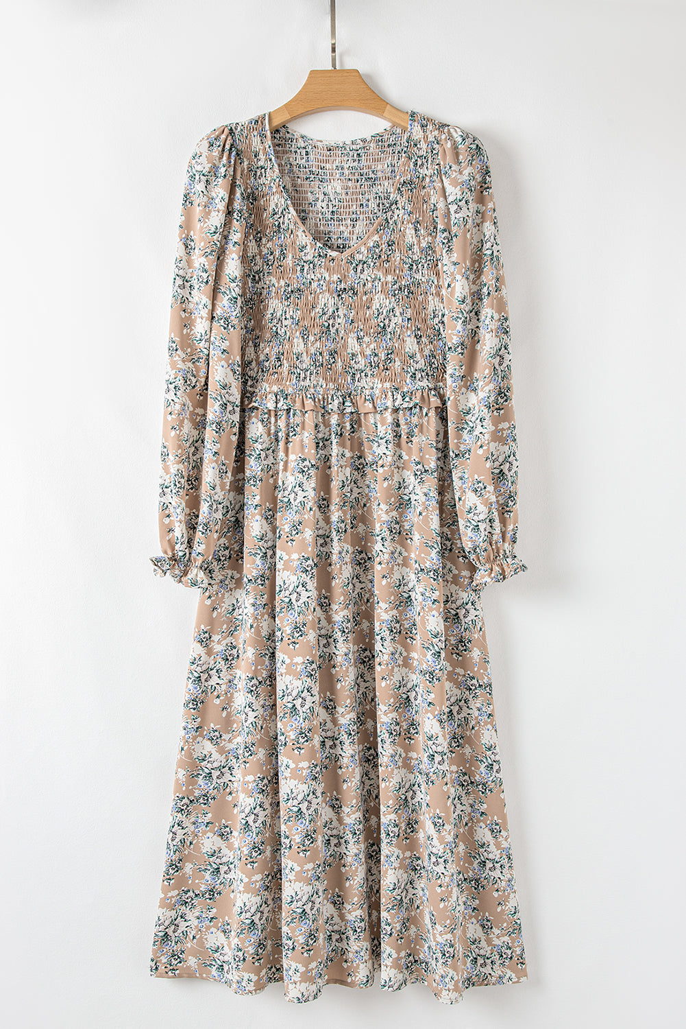 Threaded Pear Indy Puff Sleeve Long Dress