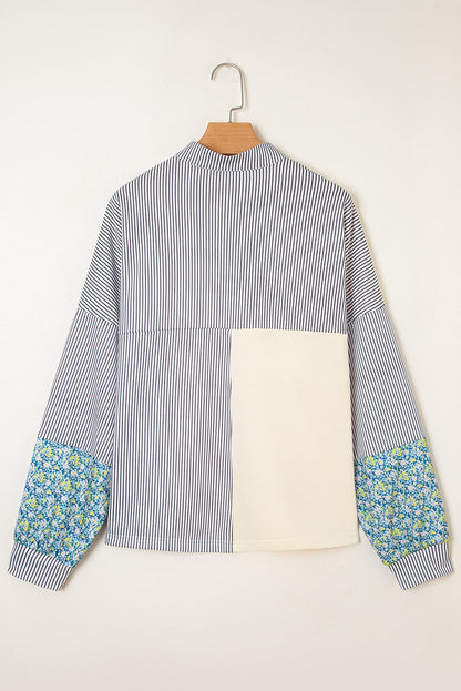 Threaded Pear Syllena Collared Boxy Fit Sweatshirt