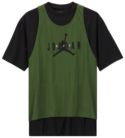 Men's Air Jordan X Off-White Short Sleeve Jersey Top 'Forest Green'