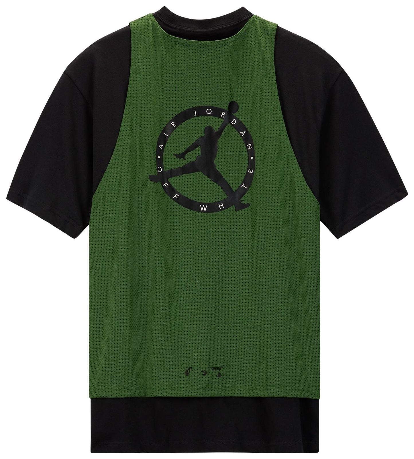 Men's Air Jordan X Off-White Short Sleeve Jersey Top 'Forest Green'