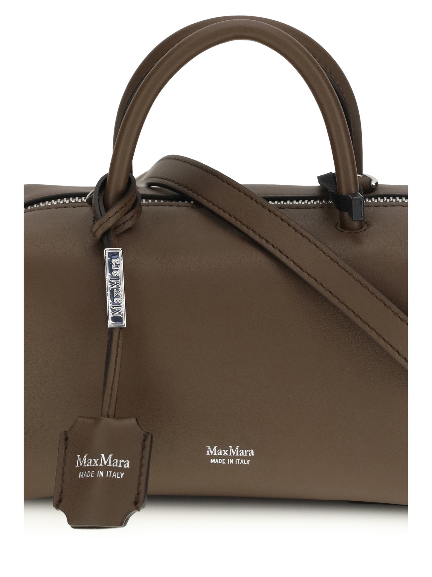Holdall Leather Handbag Dark Brown