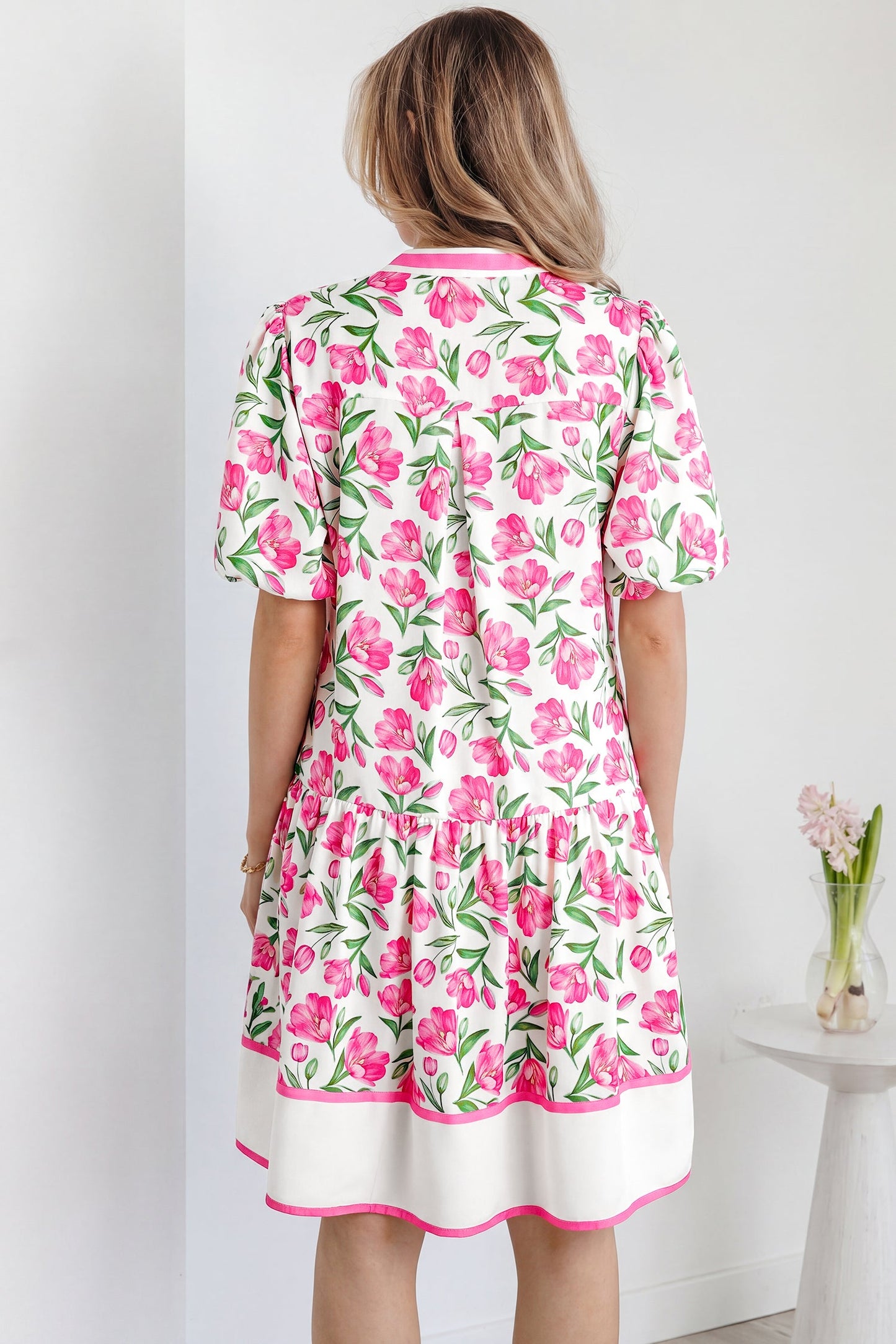 Threaded Pear Aliya Block Trim Short Dress