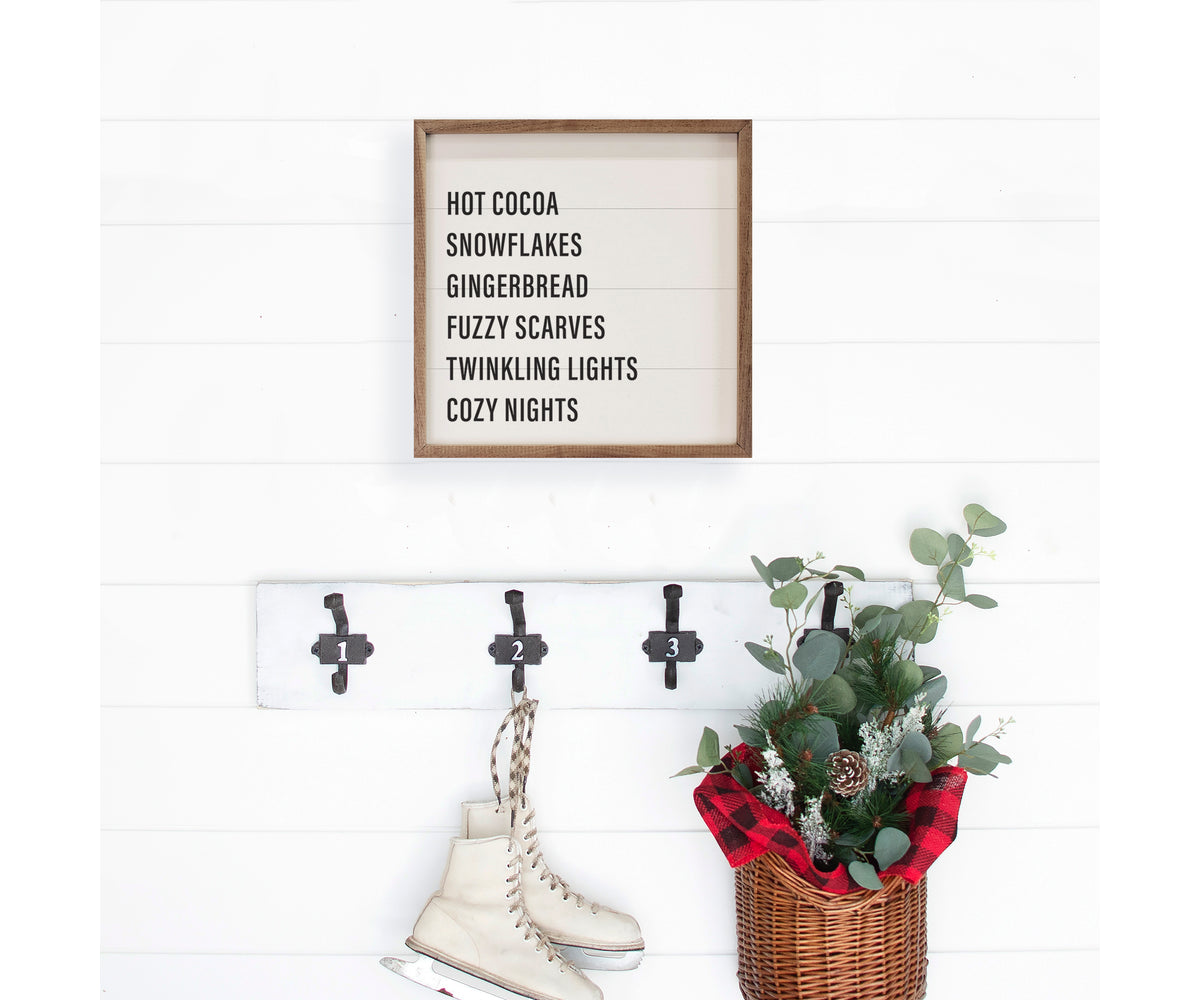 Kendrick Home Warm Winter Words White