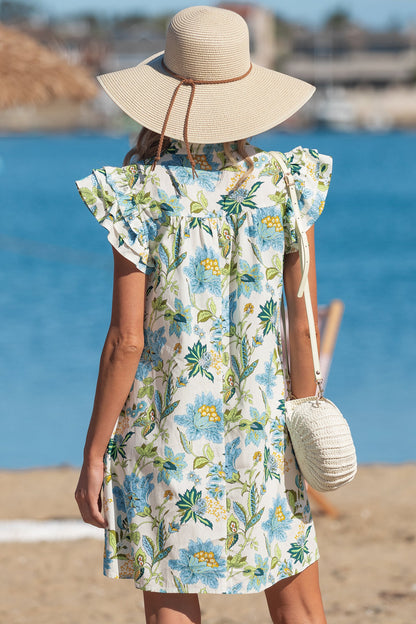 Threaded Pear Giuliana Sleeve Shift Mini Dress