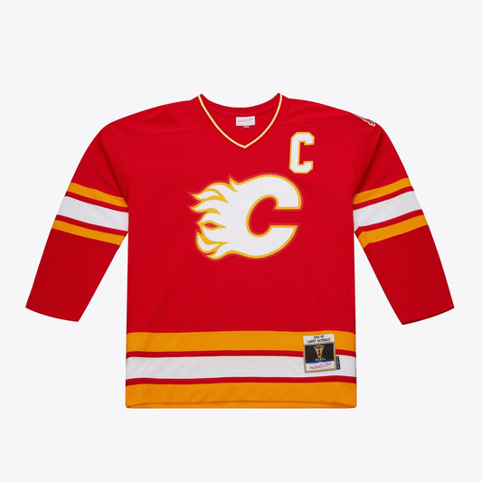 Mitchell & Ness Men's NHL Dark Jersey Flames 1988 Lanny Mcdonald Jerseys
