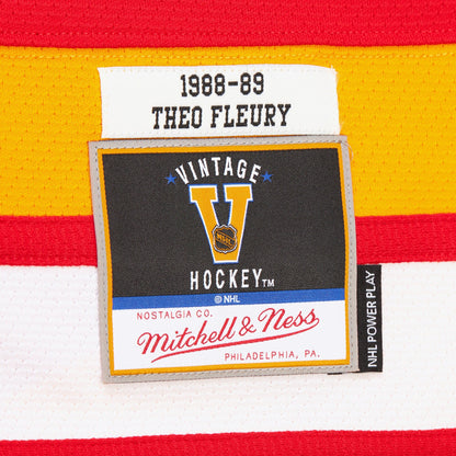 Mitchell & Ness Men's NHL Dark Jersey Flames 1988 Theo Fleury Jerseys