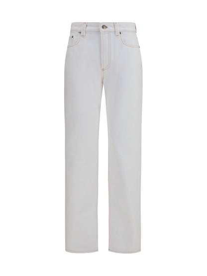 High-Waisted Jeans Optical White