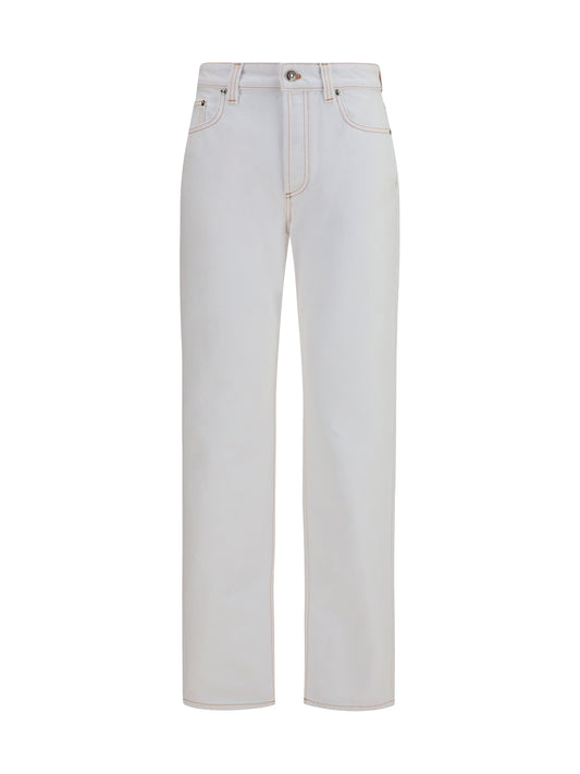 High-Waisted Jeans Optical White