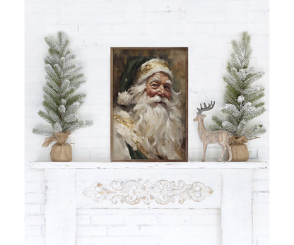 Kendrick Home Santa In Green With Gold