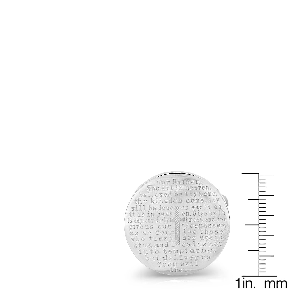Our Father Prayer Round Cufflinks
