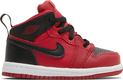 Air Jordan Toddlers Retro 1 Mid 'Reverse Bred' Td Sneakers