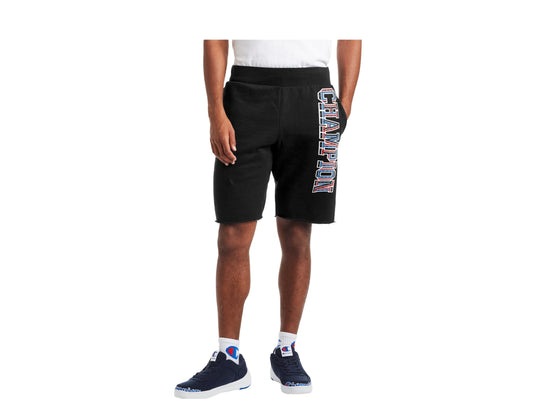 Champion C Life 10" Reverse Weave Cutoff 3D Logo Men's Shorts — Black