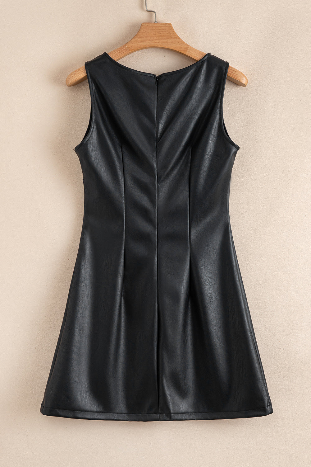 Threaded Pear Emelia Leather Sleeveless Mini Dress