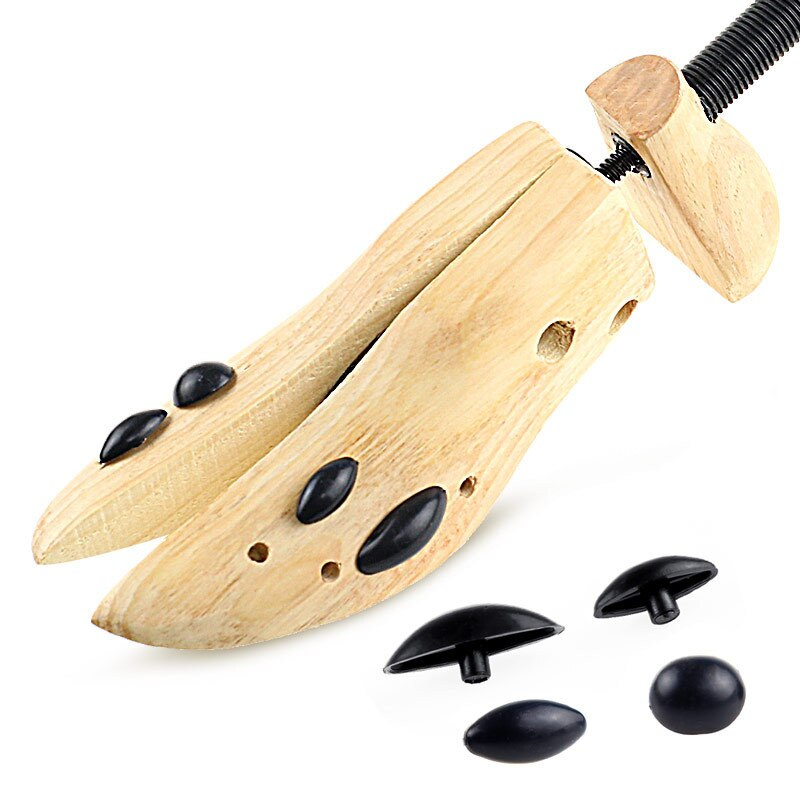 Prime Goods 2-Way Wooden Adjustable Shoe Stretcher Expander Men Women Boot Size US 5-13 - Brown