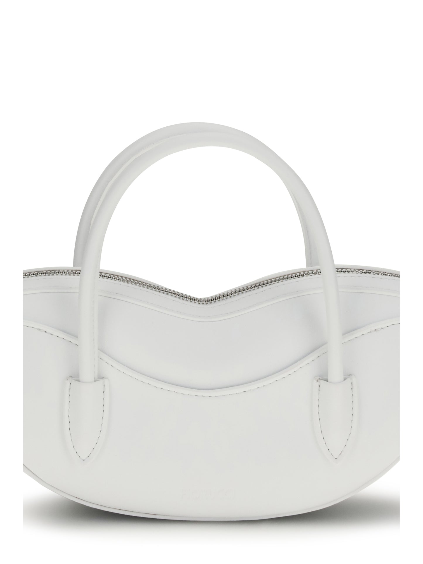 Shoulder Bag Mini Lips White Calf Leather