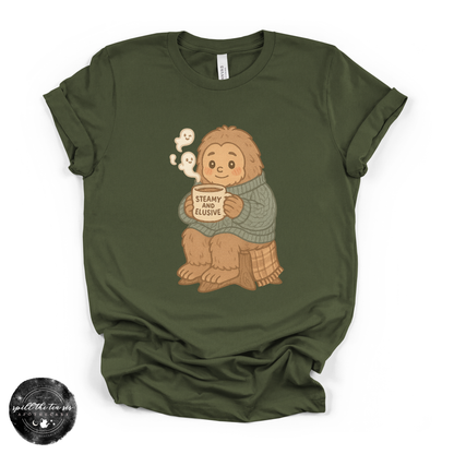 Steamy & Elusive Bigfoot Tee | Funny Cryptid Graphic T-Shirt