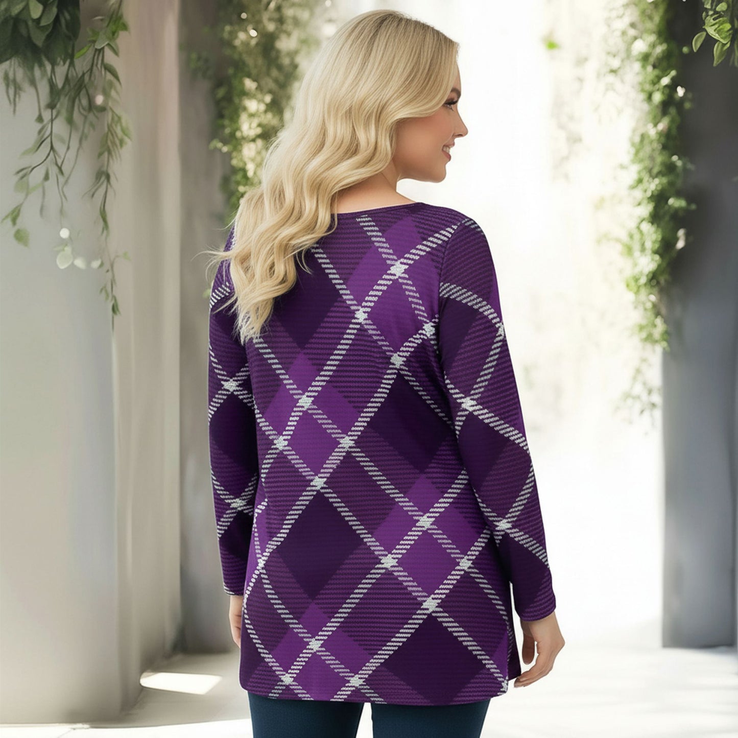 Purple and White-
