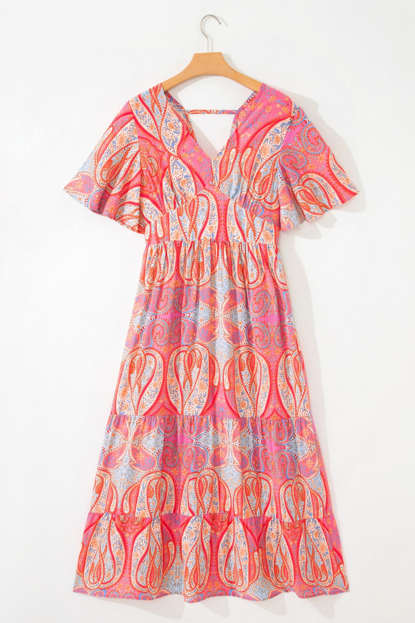 Threaded Pear Luz Sleeve Boho Maxi Dress