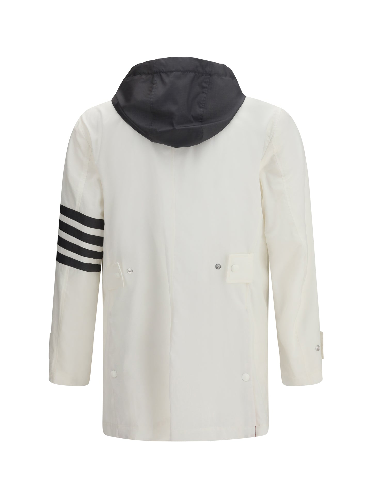 Hooded Bal Collar Jacket White