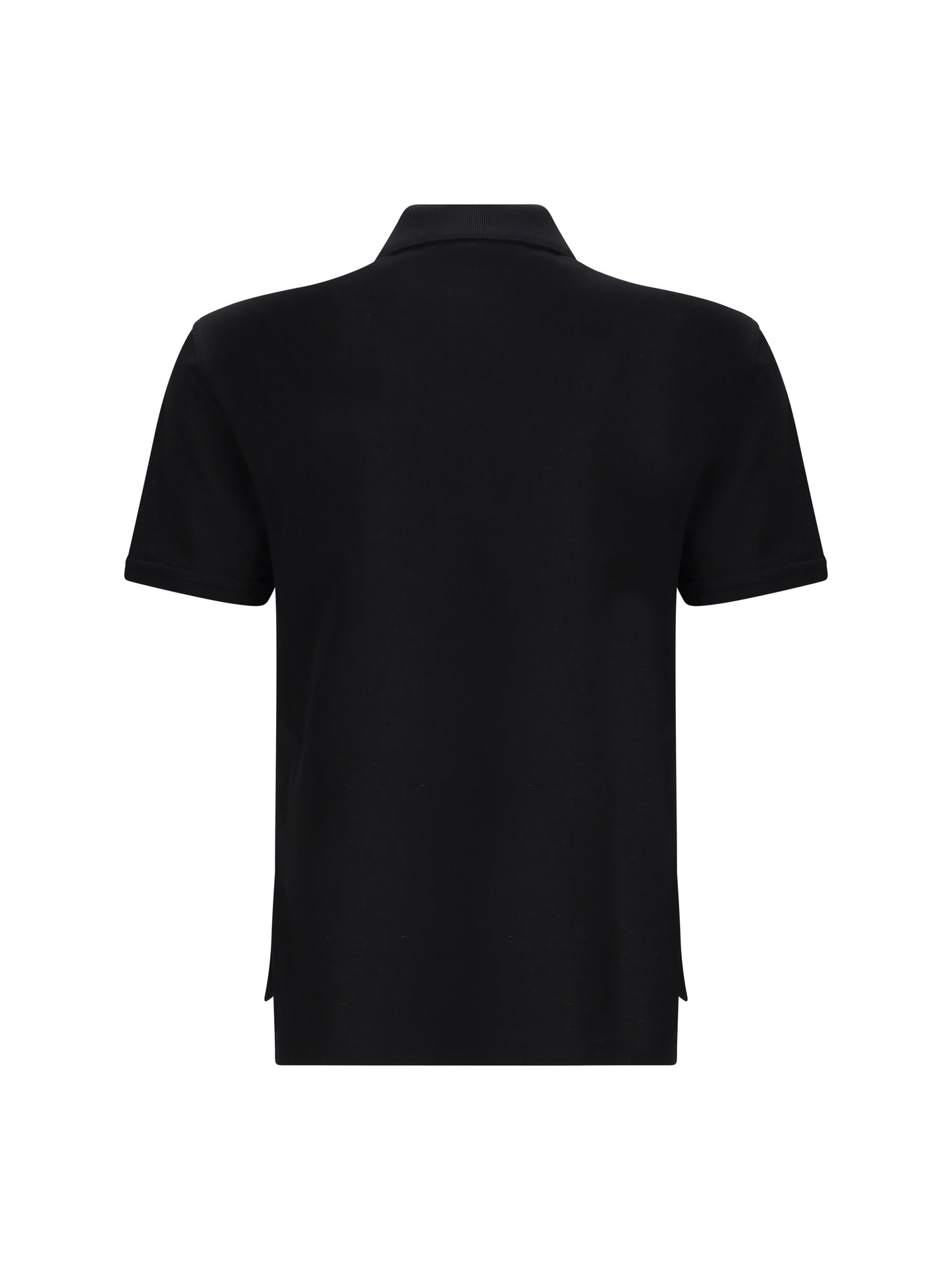 Polo Shirt Black Cotton